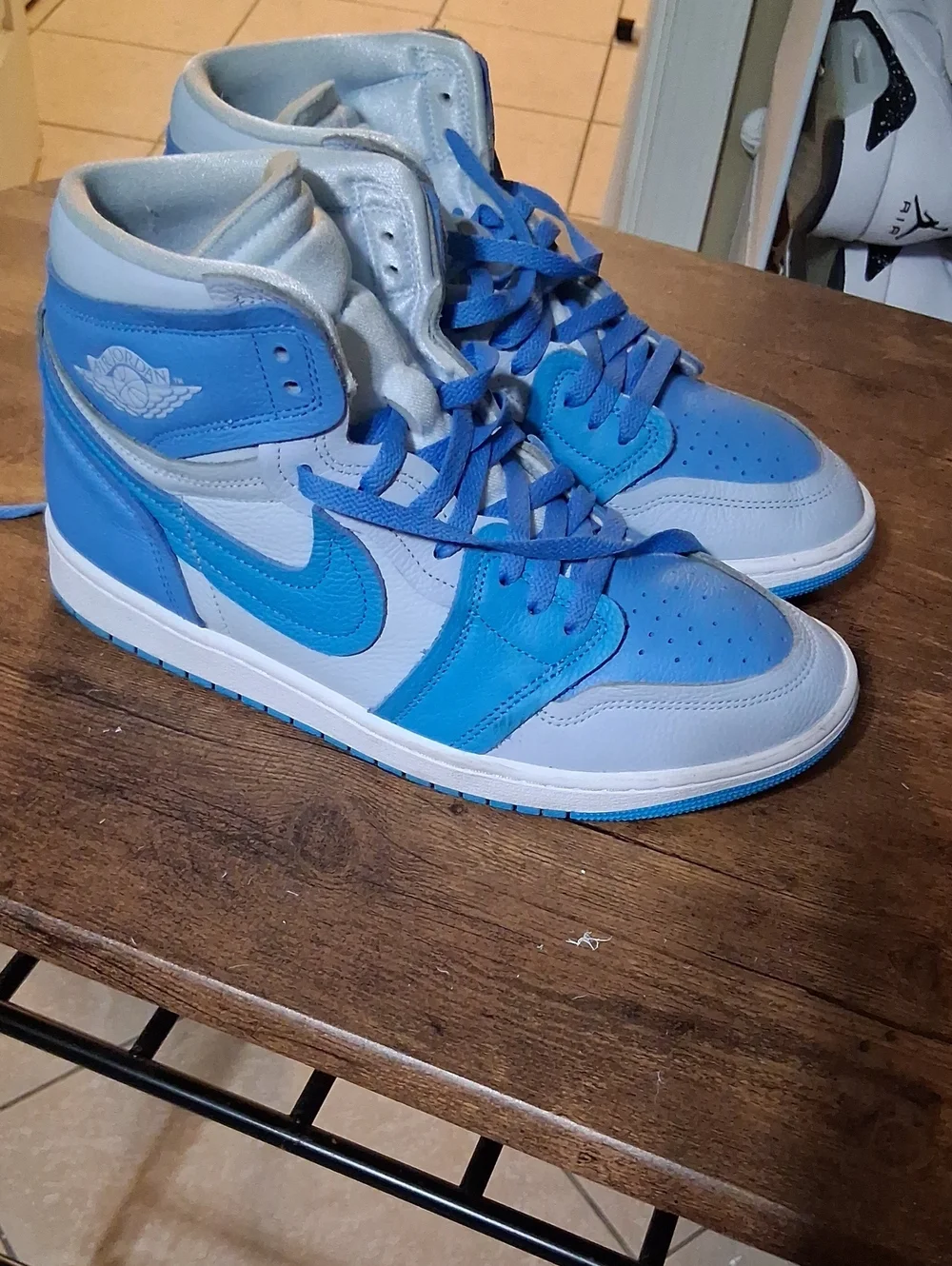Jordan Men’s High-Top Sneakers - Light Blue/White